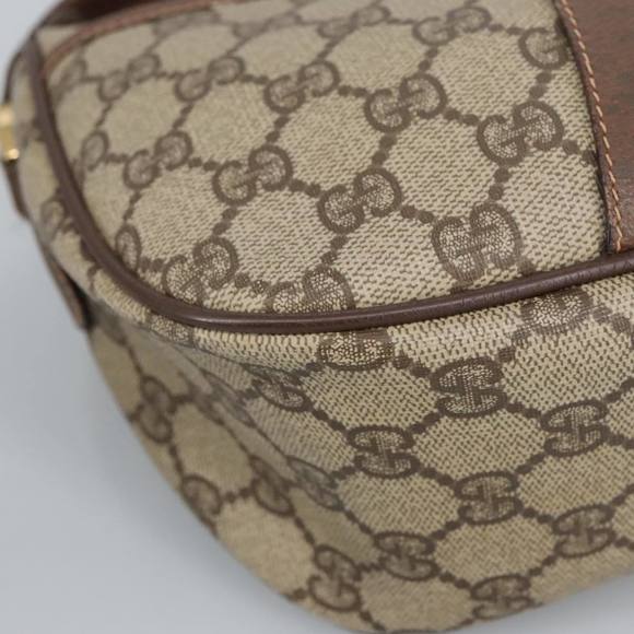 GUCCI GG Supreme Web Sherry Line Shoulder Bag PVC Beige 89 02 032 Auth 97594 - Picture 15 of 16